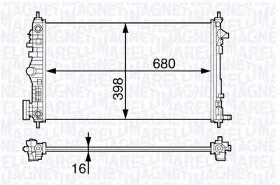 MAGNETI MARELLI 350213140800 -  Радиатор, охлаждение двигателя